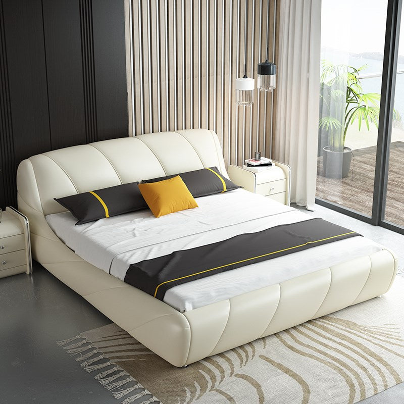 Modern Endearing Design Cozy Leather Bed - Lixra