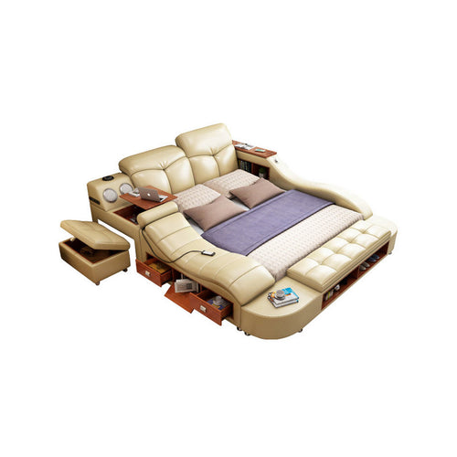 Futuristic Style Smart Chic Soft Leather Massager Bed-Lixra