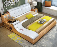 Contemporary Creative Design Leather Bed / Lixra