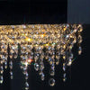 Rectangular Shiny Luxurious Crystal Pendant Light / Lixra
