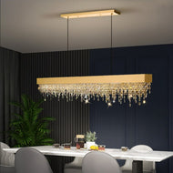 Rectangular Luxurious Crystal Pendant Light / Lixra