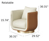 Aeshetic Leather Finish 360 Degree Rotatable Accent Chairs / Lixra