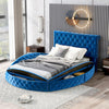 Modern Sophisticated Button Tufted Cozy Backrest Round Bed-Lixra