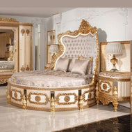Luxurious Fabric Bed with Antique Design / Lixra