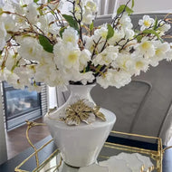 Gold Embossed Flowers Table Vase / Lixra