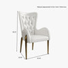 Spectacular Leather And Tufted Dining Chair / Lixra
