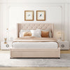Fabulous Large Velvet Bed With Storage Space / Lixra