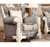 Antique Style Lavish Planned Comfy Fabric Sofa Set / Lixra