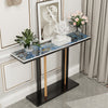 46.4" Contemporary Style Luxurious Glossy Marble Table Top Accent Table / Lixra