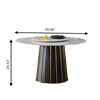 Modern Design Luxurious Round Marble Top Dining Table with Lazy Susan / Lixra
