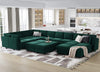 Luxurious Velvet Fabric Sectional Sofa With Storage / Lixra