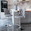 Modern Design Velvet Upholstered Splendid High Raised Stool / Lixra