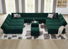 Luxurious Velvet Fabric Sectional Sofa With Storage / Lixra