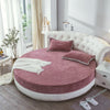 Velvet Fabric Round Bedsheet And Pillowcover