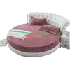 Velvet Fabric Round Bedsheet And Pillow Cover / Lixra