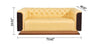  Elegant Style Tufted Designed Wooden Polished Leather Sofa Set - Lixra
