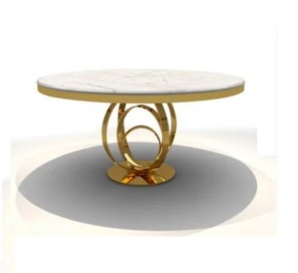 Creative Multipurpose Designed Marble Top Round Shaped Dining Table - Lixra 