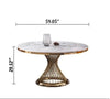 Modern Designed Marble Top Round Shaped Dining Table - Lixra