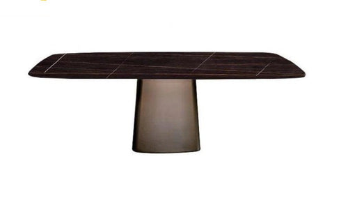 Classical Light Luxury Rectangular Marble-Top Dining Table / Lixra