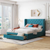 Fabulous Large Velvet Bed With Storage Space / Lixra