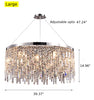 Spectacular Stainless Steel Adjustable Chandelier / Lixra