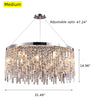 Spectacular Stainless Steel Adjustable Chandelier / Lixra