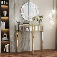 Half-Moon Design Wooden Accent Table / Lixra