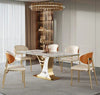 Excellent Finish Luxurious Gleamy Marble-Top Dining Table Set / Lixra