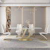 Minimalized Modern Marble Top Dining Set Combination With Chairs / Lixra
