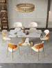 Excellent Finish Luxurious Gleamy Marble-Top Dining Table Set / Lixra