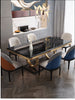 Cutting Edge Rich Brilliant Marble-Top Dining Table Set / Lixra