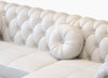 Sophisticated Button Tufted Design Comfy Leather Sectional Sofa / Lixra
