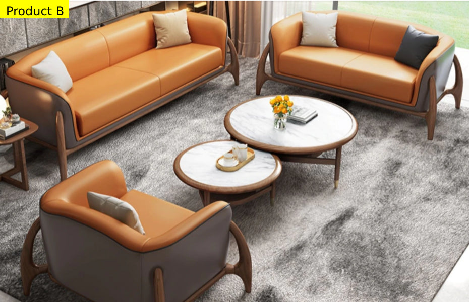 Modern Indoor 3-Pcs Leather Sofa Set for Your Home - Lixra.com