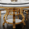 Minimalized Classic Marble Top Dining Table Set With Modern Style Chairs / Lixra