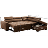 Modern Endearing Cozy Leather Sofa Bed With Ottoman - Lixra