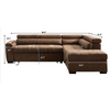 Modern Endearing Cozy Leather Sofa Bed With Ottoman - Lixra