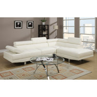Contemporary Faux Leather Sectional Sofa / Lixra