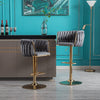 Magnificent Design Golden Finish Rotational Velvet High Raised Chairs / Lixra