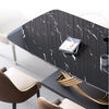 Contemporary Light Luxurious Glossy Marble Dining Table Set/Lixra