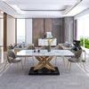 Modern Luxurious Marble-Top Sumptuous Dining Table Set - Lixra