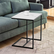 Set of 2 Sintered Stone Tabletop Metal Frame Side Table / Lixra