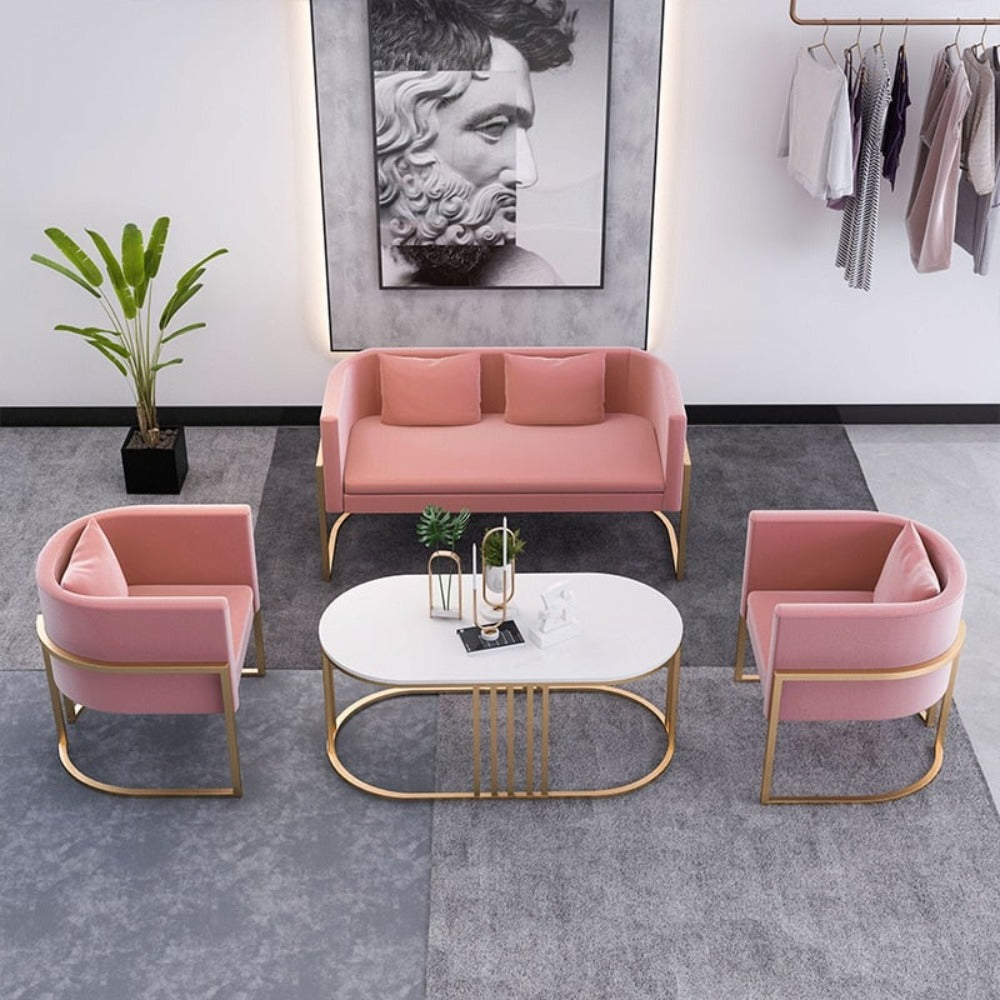 Glossy Finish Luxurious Look Velvet Sofa Set - Lixra
