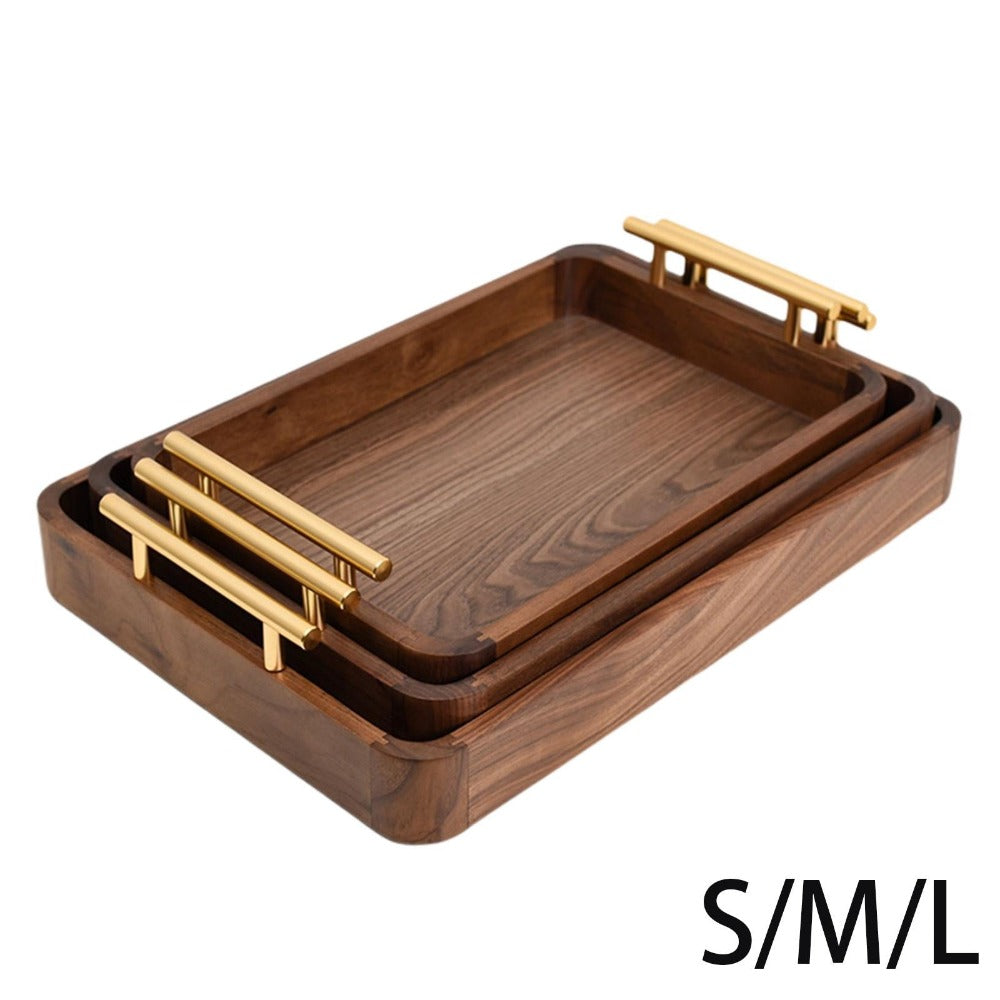 Modish Multi-Usability Curved-Edge Wooden Serving Tray- Lixra