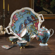 Exquisite Ceramic Blue Coffee Set / Lixra
