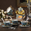 Extravagant Ceramic Blue Tea Set / Lixra