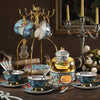 Extravagant Ceramic Blue Tea Set / Lixra