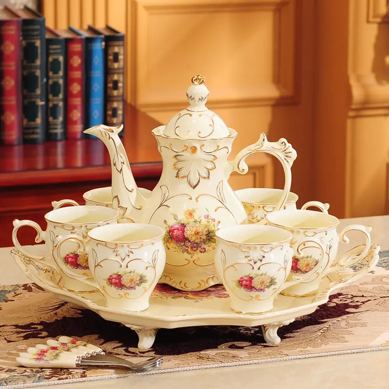 Exquisite Design Hand-Crafted Porcelain Tea-Pot Set / Lixra
