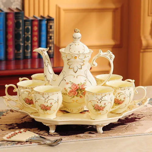 Exquisite Design Hand-Crafted Porcelain Tea-Pot Set / Lixra