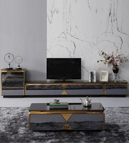 Nordic Style Light Luxury Wooden Coffee Table and TV Stand - Lixra