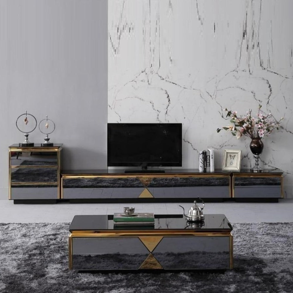 Nordic Style Light Luxury Wooden Coffee Table and TV Stand - Lixra